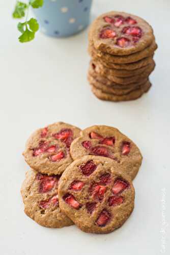 Cookies aux fraises et praliné