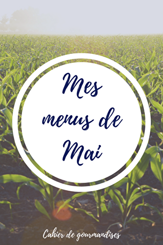 Mes menus du mois de mai