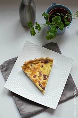 Quiche aux courgettes et lard fumé