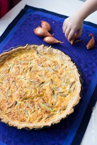 Tarte aux échalotes végétalienne