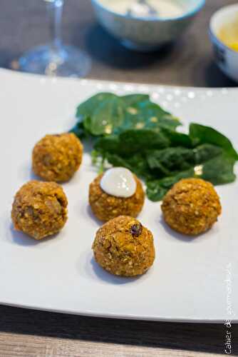 Boulettes végétaliennes de patates douce et lentilles corail