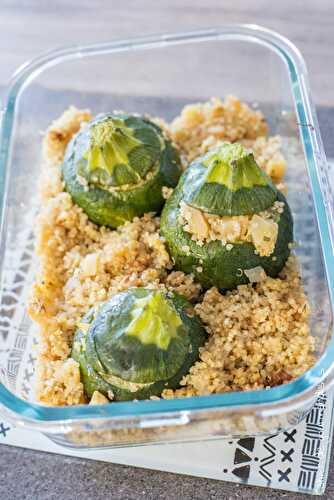 Courgettes farcies aux carottes jaunes et  quinoa