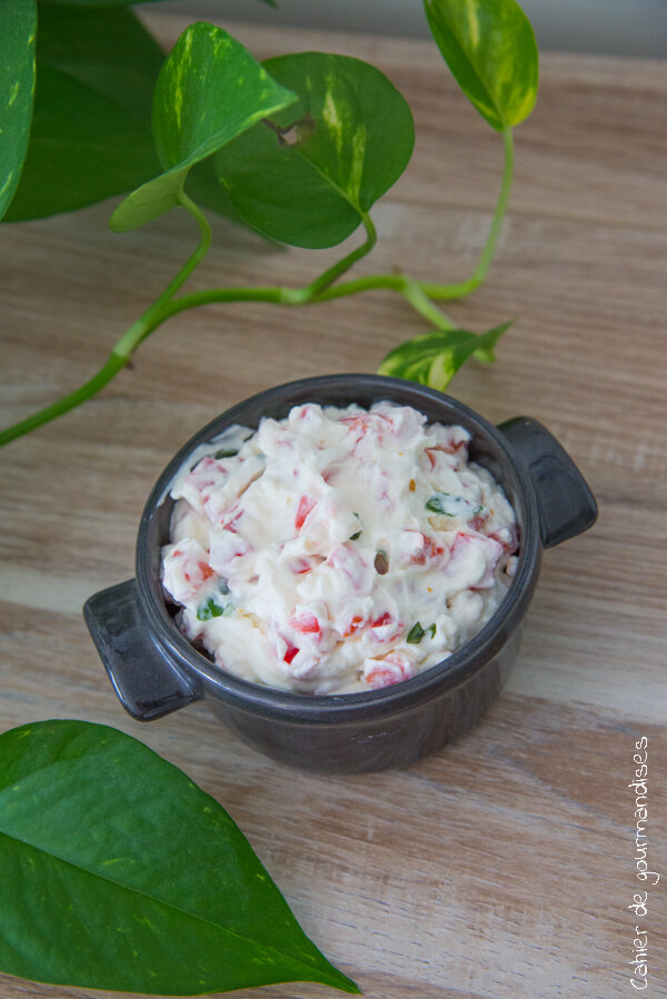 Tartinade de poivron et fromage frais