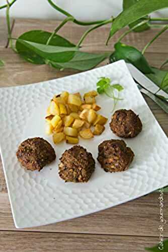 Boulettes végan à la courge, châtaignes et champignons