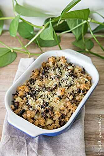 Gratin de crozets aux champignons