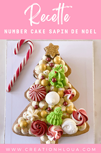 Number cake sapin de Noël