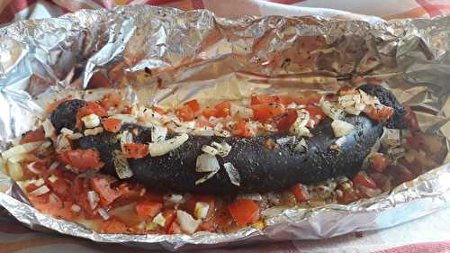 Boudin noir en papillote