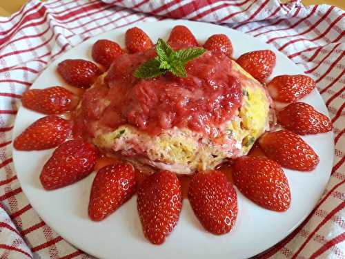 Bowl cake aux fraises & à la menthe