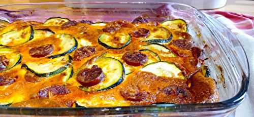 Flan courgettes & chorizo