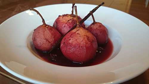 Poires de coq vigneronnes au cassis