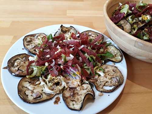 Salade d'aubergines & de viande de grison