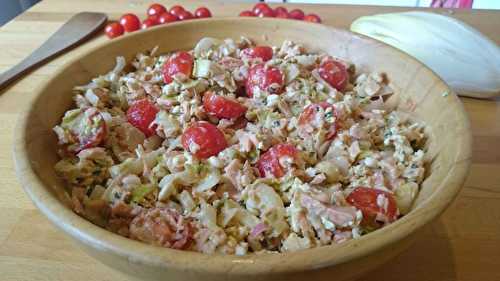 Salade d'endives & de saumon, vinaigrette gribiche