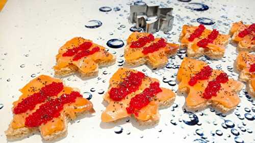 Toasts de mini sapins