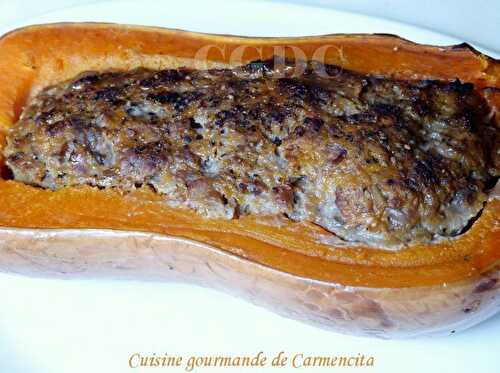 Butternut farcie viande et marrons