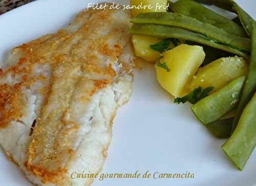 Filet de sandre frit et ses légumes