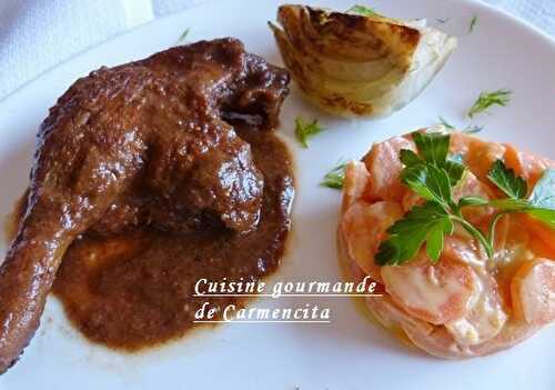 Cuisses de canette sauce au Porto