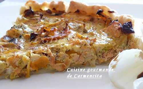 Tarte feuilletée au saumon