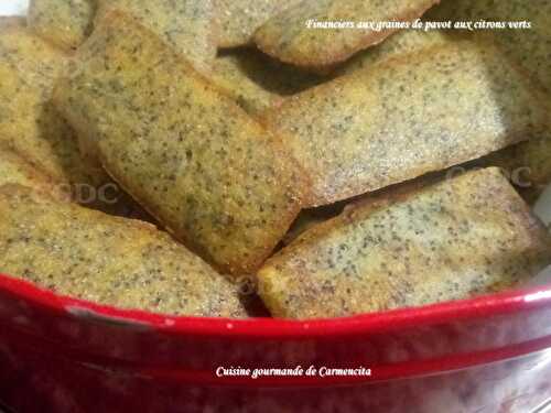 Financiers aux graines de pavot et citrons verts