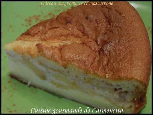 Gâteau fondant aux pommes et mascarpone