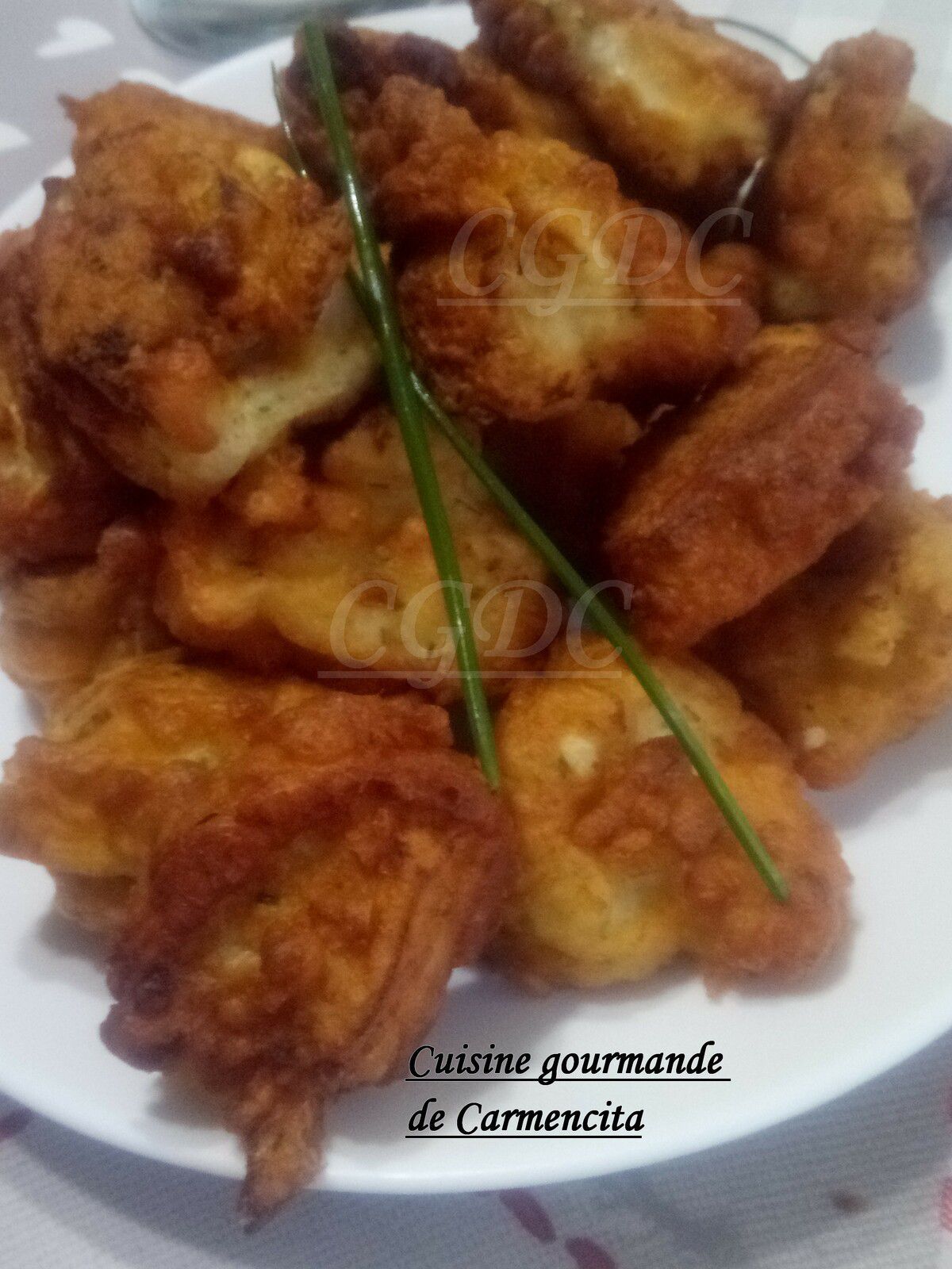 Beignets de chou fleur à la ciboulette