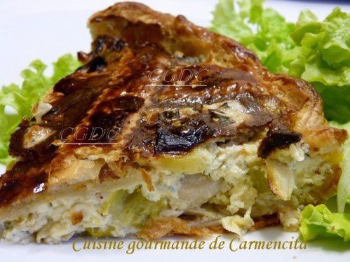 Tourte aux poireaux et Fourme d'Ambert 