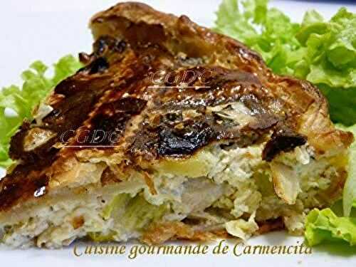 Tourte aux poireaux et Fourme d'Ambert 