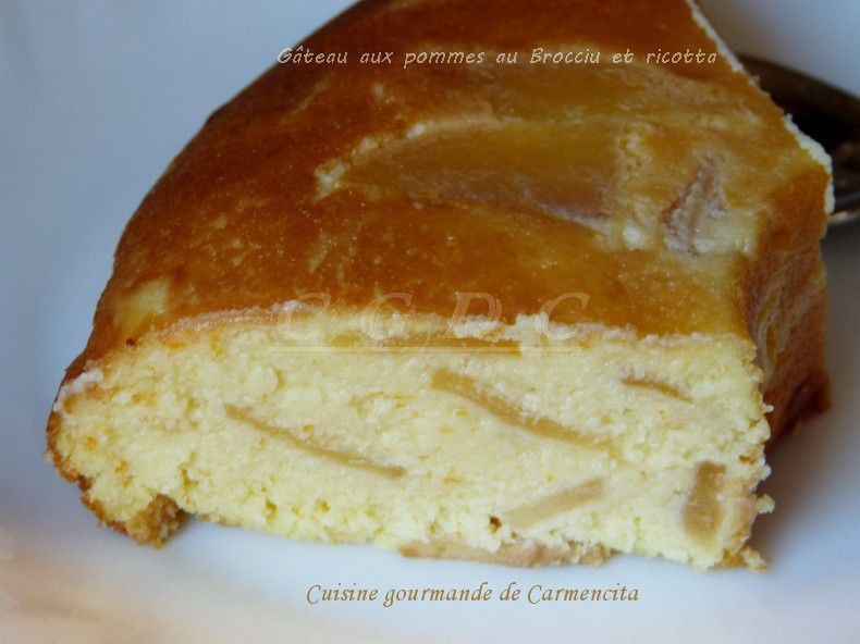 Gâteau aux pommes au brocciu et ricotta 