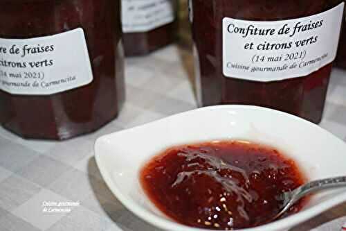 Confiture de fraises aux citrons verts