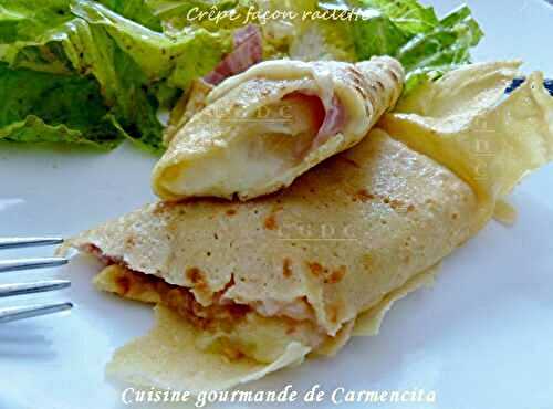 Crêpe façon raclette au lait de soja 