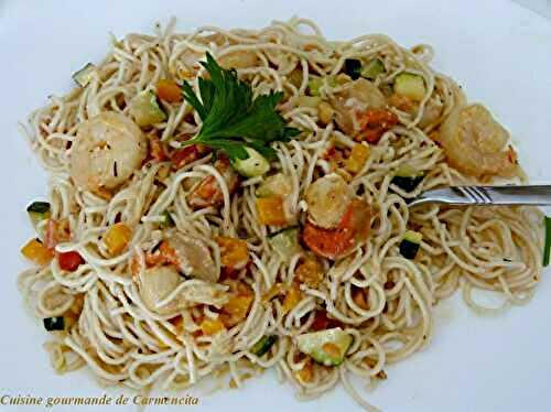 Nouilles chinoises terre mer 