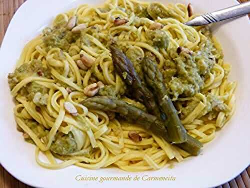 Tagliolini au pesto d'asperges vertes 