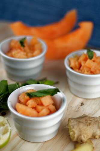 Tartare de melon au gingembre