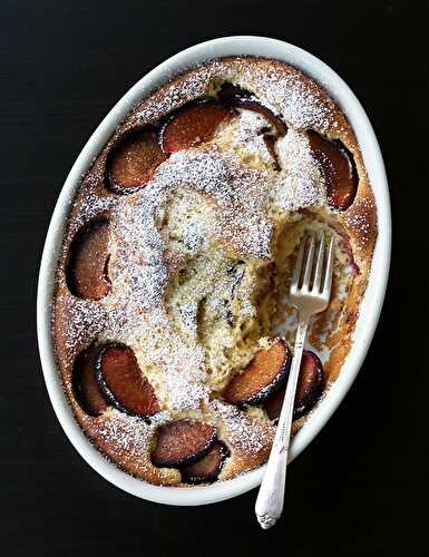 Clafoutis aux quetsches et amandes