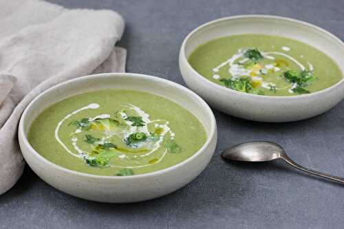 Velouté de brocolis au bleu