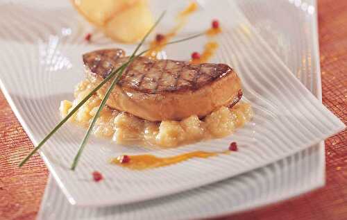 Escalopes de foie gras aux pommes