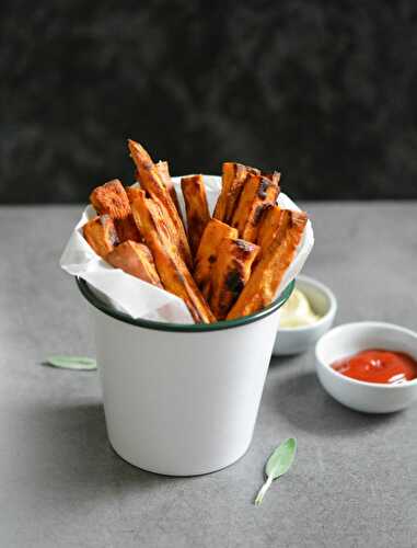 Frites de patates douces rôties