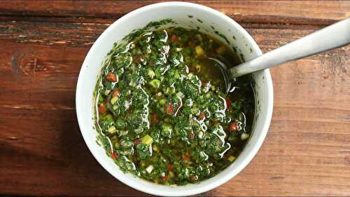 Sauce chimichurri traditionnelle