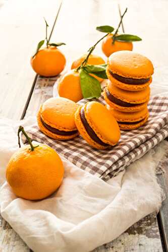 Macarons au chocolat et mandarines