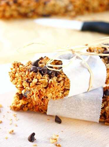 Barres granola croquantes au chocolat