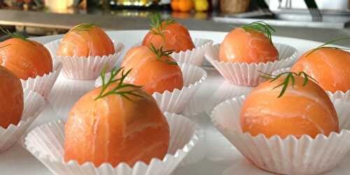 Bonbons de saumon fumé au fromage frais