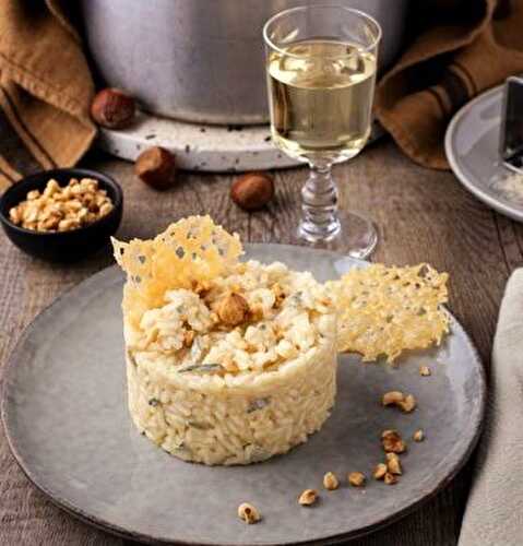 Risotto au gorgonzola et noisettes