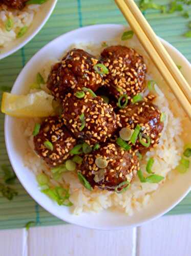 Boulettes de boeuf à la sauce teriyaki