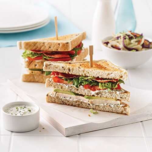 Club sandwich au poulet