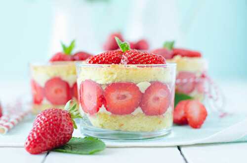 Mini fraisiers en verrines