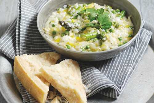 Risotto aux légumes printaniers