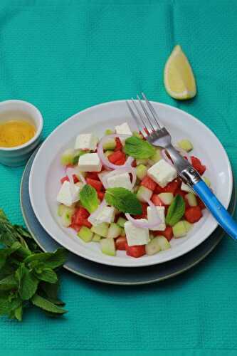 Salade de concombre et pastèque