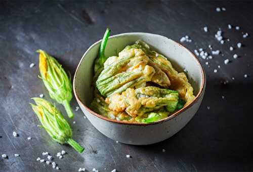 Tempura de fleurs de courgettes