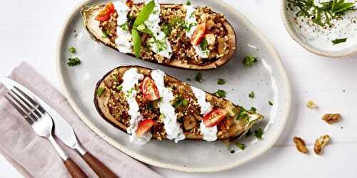 Aubergines farcies végétariennes