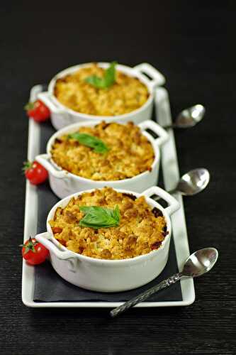 Crumble au chèvre et à la tomate