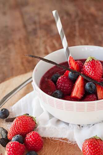 Gaspacho de fruits rouges